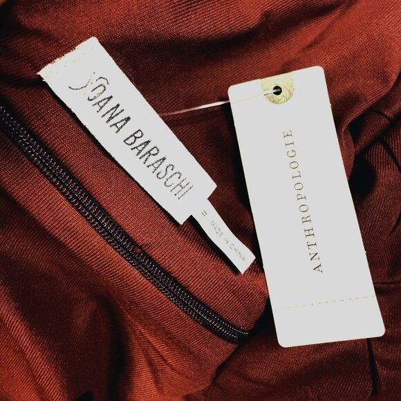 Yoana Baraschi Y2k Velvet Bodycon Fishtail V Neck Dress Womens Size 8 Burgundy - Picture 12 of 14